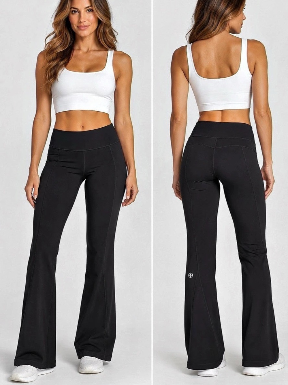 Lululemon Groove Pants Size 4 Black Vintage Luon Flare Yoga 33” Inseam Y2K